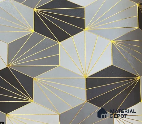 WK15-1540 | 10 Meter x 21 Inches Geometric Look Wallpaper - 57.41 Sq. Ft. | Minimum 15% wastage during installation