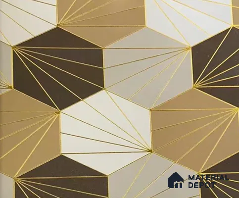 WK15-1541 | 10 Meter x 21 Inches Geometric Look Wallpaper - 57.41 Sq. Ft. | Minimum 15% wastage during installation