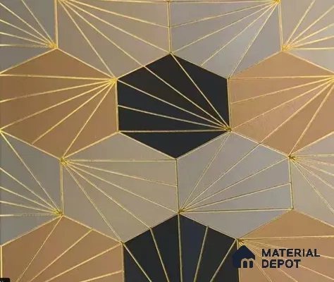 WK15-1543 | 10 Meter x 21 Inches Geometric Look Wallpaper - 57.41 Sq. Ft. | Minimum 15% wastage during installation
