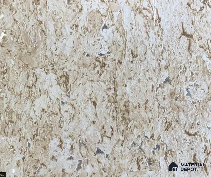 WK15-1554 | Cream & Beige Mottled Foil Texture Non Woven Patterned Wallpaper - 10 Meter x 21 Inches, 57.41 Sq. Ft. (Min. 15% Wastage)