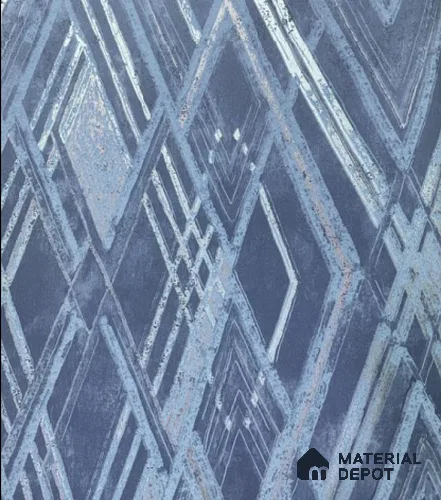 WK21-2104 | Blue Diamond Lattice Geometric Wallpaper - 10 Meter x 21 Inches, 57.41 Sq. Ft.
