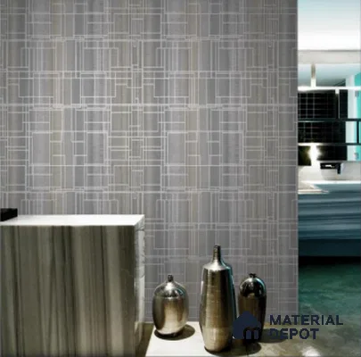 WK21-2120 | Grey & Beige Crosshatch Linear Texture Patterned Wallpaper - 10 Meter x 21 Inches, 57.41 Sq. Ft.