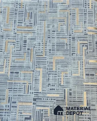 WK21-2128 | Blue Maze Line Geometric Wallpaper - 10 Meter x 21 Inches, 57.41 Sq. Ft.