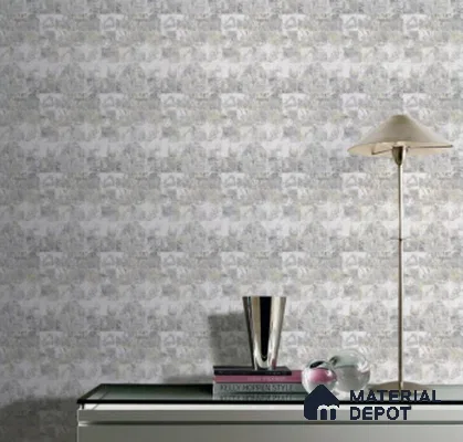 WK21-2137 | Warm Beige Mottled Square Patterned Wallpaper - 10 Meter x 21 Inches, 57.41 Sq. Ft.