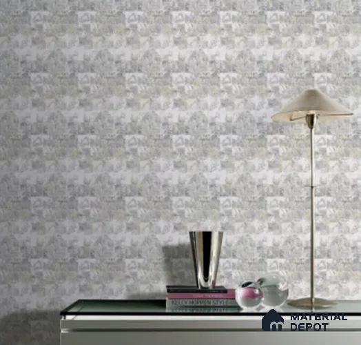 WK21-2137 | Warm Beige Mottled Square Patterned Wallpaper - 10 Meter x 21 Inches, 57.41 Sq. Ft.