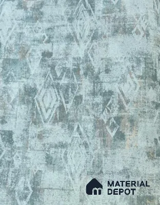 WK21-2146 | Teal Grey Weathered Diamond Texture Patterned Wallpaper - 10 Meter x 21 Inches, 57.41 Sq. Ft.
