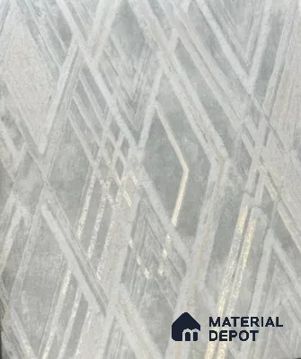 WK21-2147 | Grey & Beige Diagonal Diamond Line Patterned Wallpaper - 10 Meter x 21 Inches, 57.41 Sq. Ft.