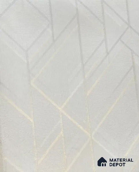 WK21-2157 | Pale Grey Gold Diamond Geometric Wallpaper - 10 Meter x 21 Inches, 57.41 Sq. Ft.