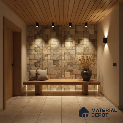 WL 00067 Rusty Maple 300 x 300 mm Natural Stone Wall Cladding |  Stone is a Natural Product, Please Expect Variation in Shades