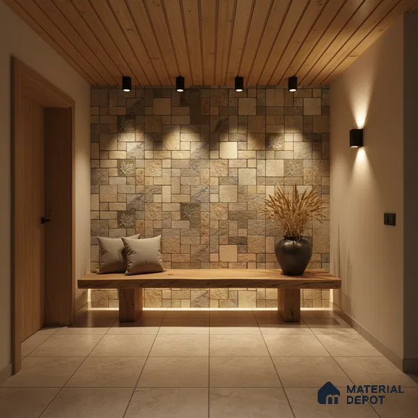 WL 00067 Rusty Maple 300 x 300 mm Natural Stone Wall Cladding |  Stone is a Natural Product, Please Expect Variation in Shades