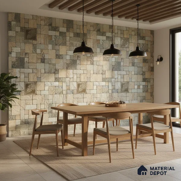WL 00070 Marfil Beige 300 x 300 mm Natural Stone Wall Cladding |  Stone is a Natural Product, Please Expect Variation in Shades