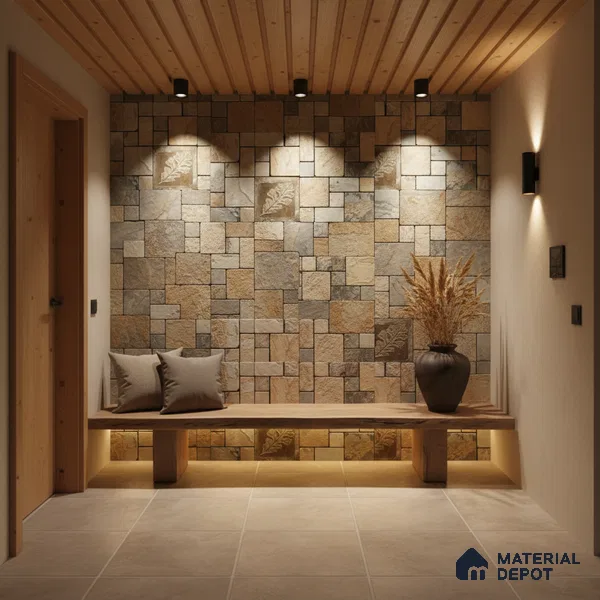 WL 00070 Marfil Beige 300 x 300 mm Natural Stone Wall Cladding |  Stone is a Natural Product, Please Expect Variation in Shades