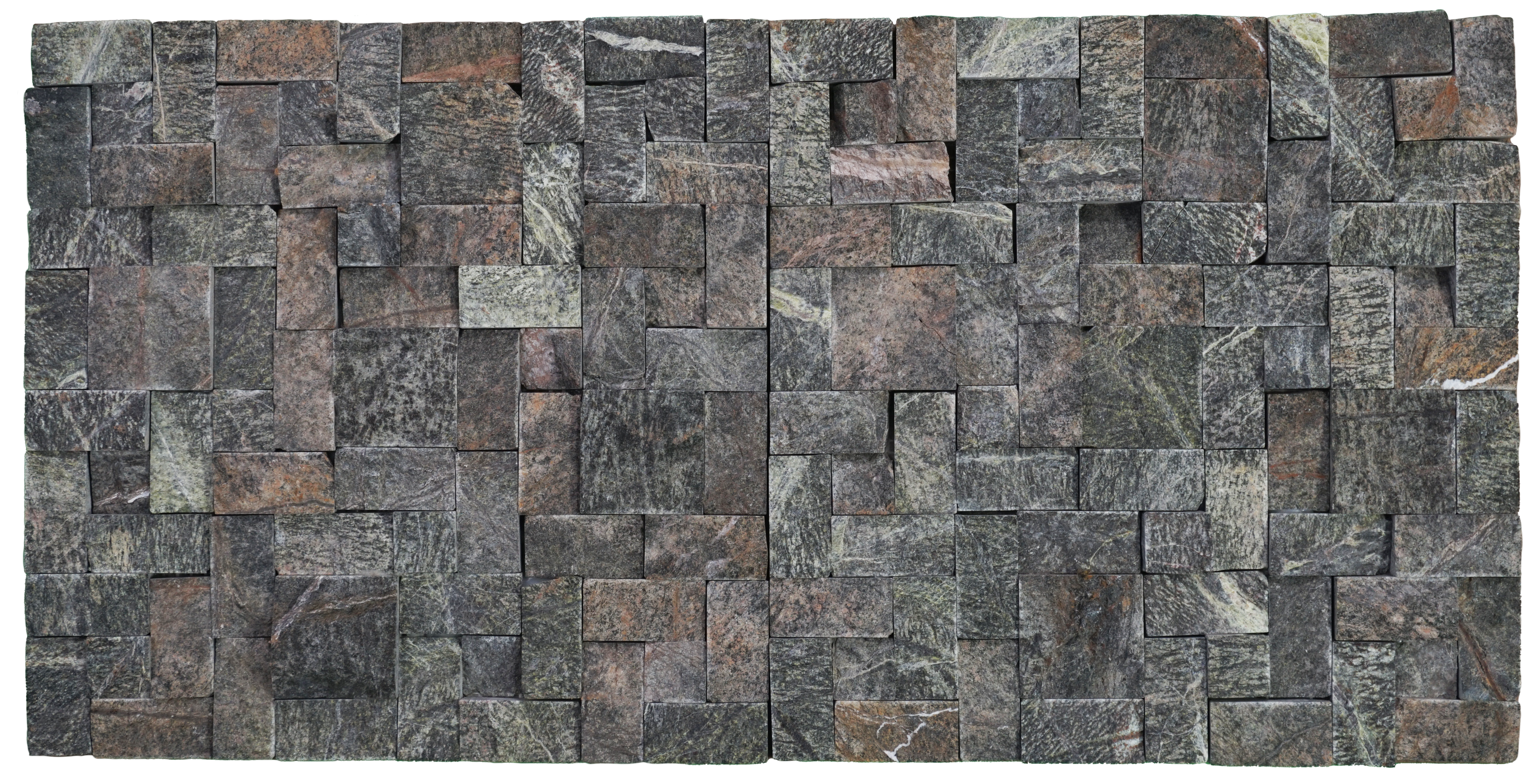 WL 00078 Amazon Green 300 x 300 mm Natural Stone Wall Cladding |  Stone is a Natural Product, Please Expect Variation in Shades