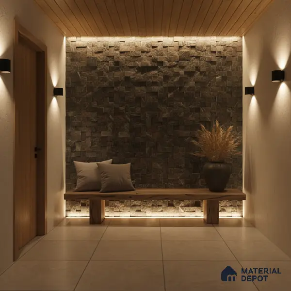 WL 00078 Amazon Green 300 x 300 mm Natural Stone Wall Cladding | Stone is a Natural Product, Please Expect Variation in Shades
