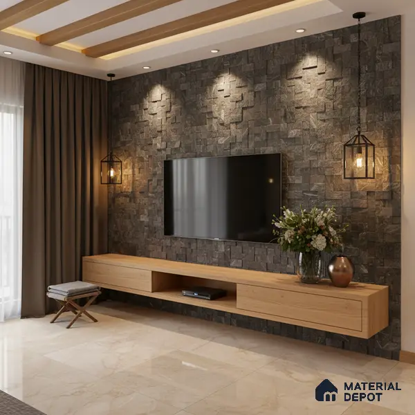 WL 00078 Amazon Green 300 x 300 mm Natural Stone Wall Cladding | Stone is a Natural Product, Please Expect Variation in Shades