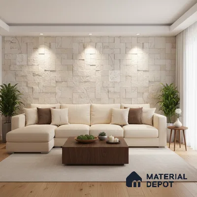 WL 00081 Aspen 300 x 300 mm Natural Stone Wall Cladding |  Stone is a Natural Product, Please Expect Variation in Shades