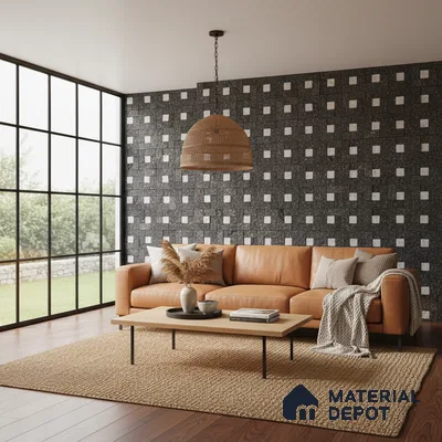 WL 00084 Black & White 300 x 300 mm Natural Stone Wall Cladding |  Stone is a Natural Product, Please Expect Variation in Shades
