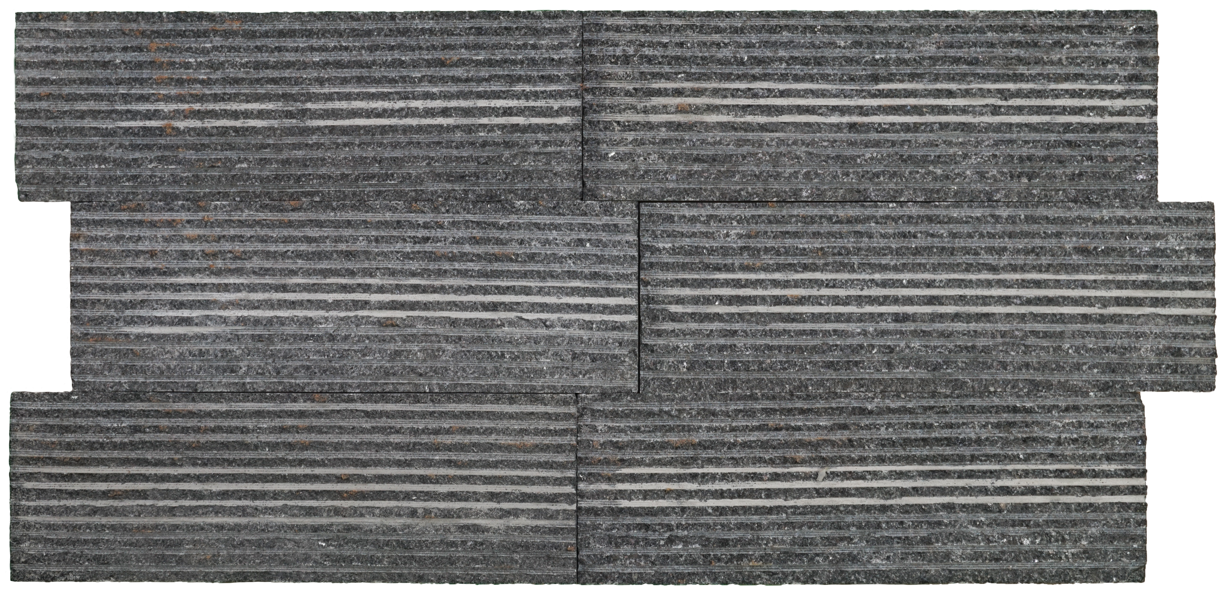 WL 00087 Carbon Black 100 x 300 mm Natural Stone Wall Cladding | 1 Sq. Ft. = 8 Pieces | Stone is a Natural Product, Please Expect Variation in Shades
