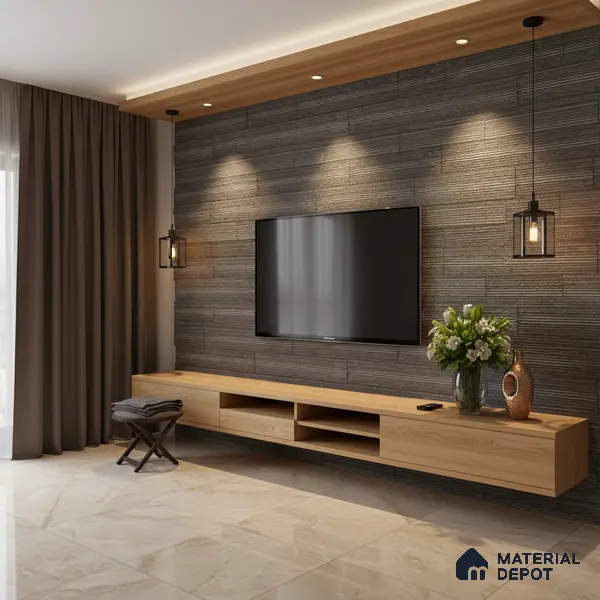 WL 00087 Carbon Black 100 x 300 mm Natural Stone Wall Cladding | 1 Sq. Ft. = 8 Pieces |  Stone is a Natural Product, Please Expect Variation in Shades
