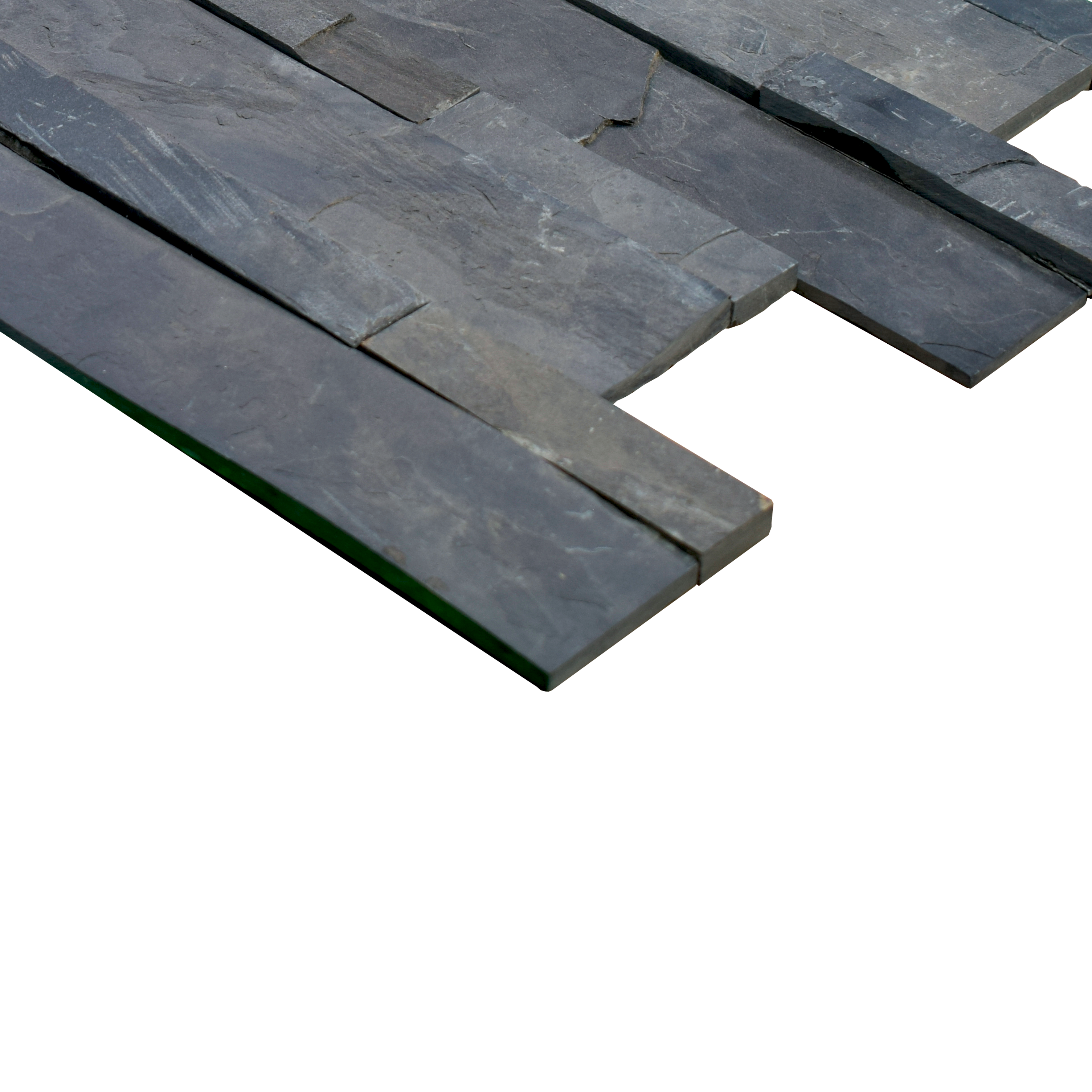 WL 00088 Charcoal Black 600 x 150 mm Natural Stone Wall Cladding |  Stone is a Natural Product, Please Expect Variation in Shades
