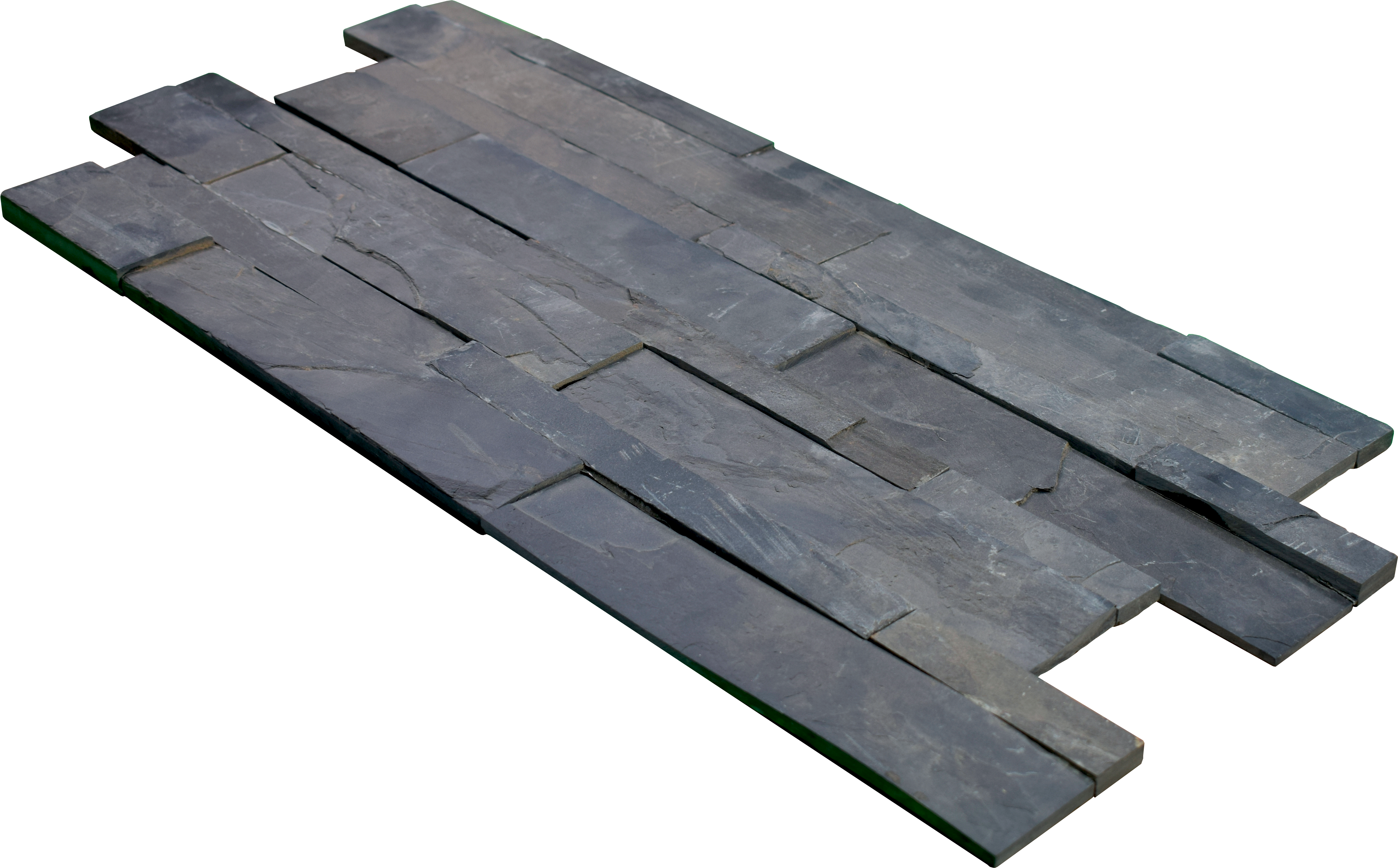 WL 00088 Charcoal Black 600 x 150 mm Natural Stone Wall Cladding | Stone is a Natural Product, Please Expect Variation in Shades