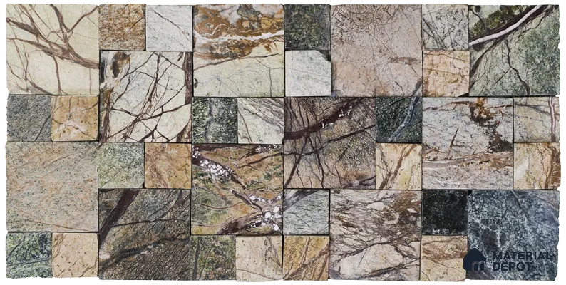 WL 00090 Castel Rock 300 x 300 mm Natural Stone Wall Cladding |  Stone is a Natural Product, Please Expect Variation in Shades