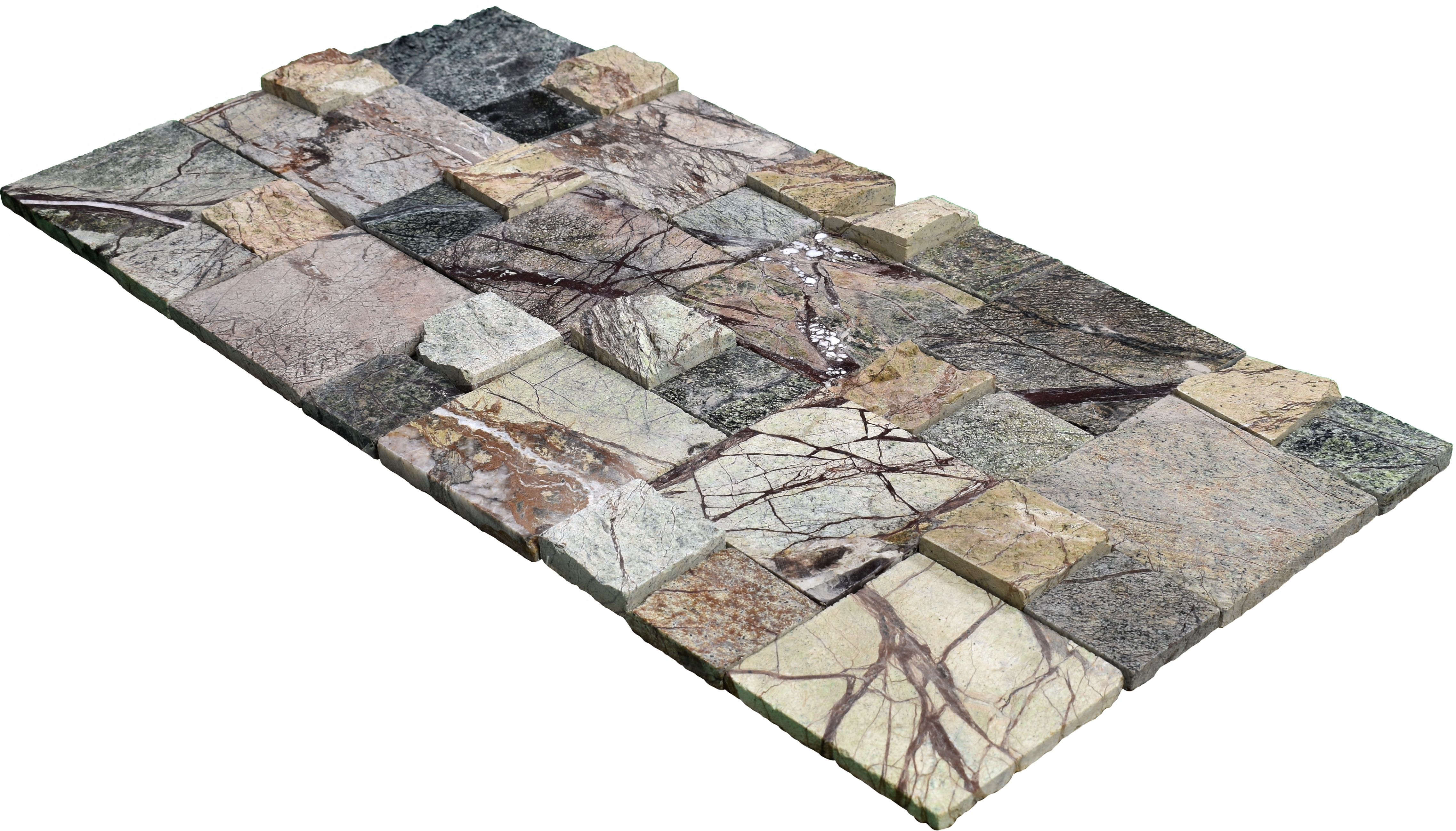 WL 00090 Castel Rock 300 x 300 mm Natural Stone Wall Cladding | Stone is a Natural Product, Please Expect Variation in Shades