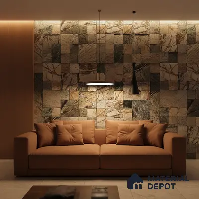 WL 00090 Castel Rock 300 x 300 mm Natural Stone Wall Cladding |  Stone is a Natural Product, Please Expect Variation in Shades