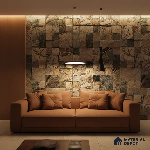 WL 00090 Castel Rock 300 x 300 mm Natural Stone Wall Cladding |  Stone is a Natural Product, Please Expect Variation in Shades