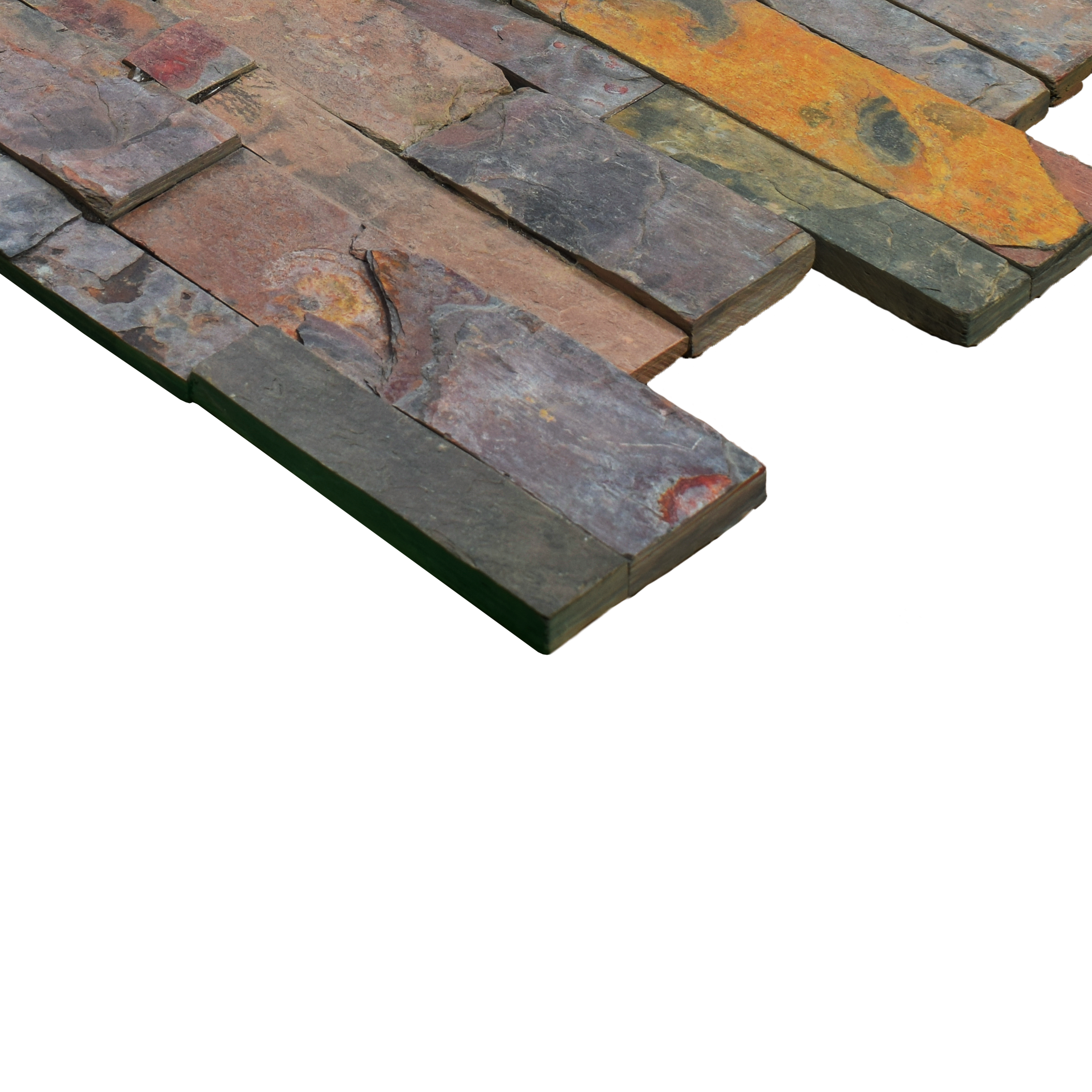 WL 00091 Damson Dark 600 x 150 mm Natural Stone Wall Cladding |  Stone is a Natural Product, Please Expect Variation in Shades