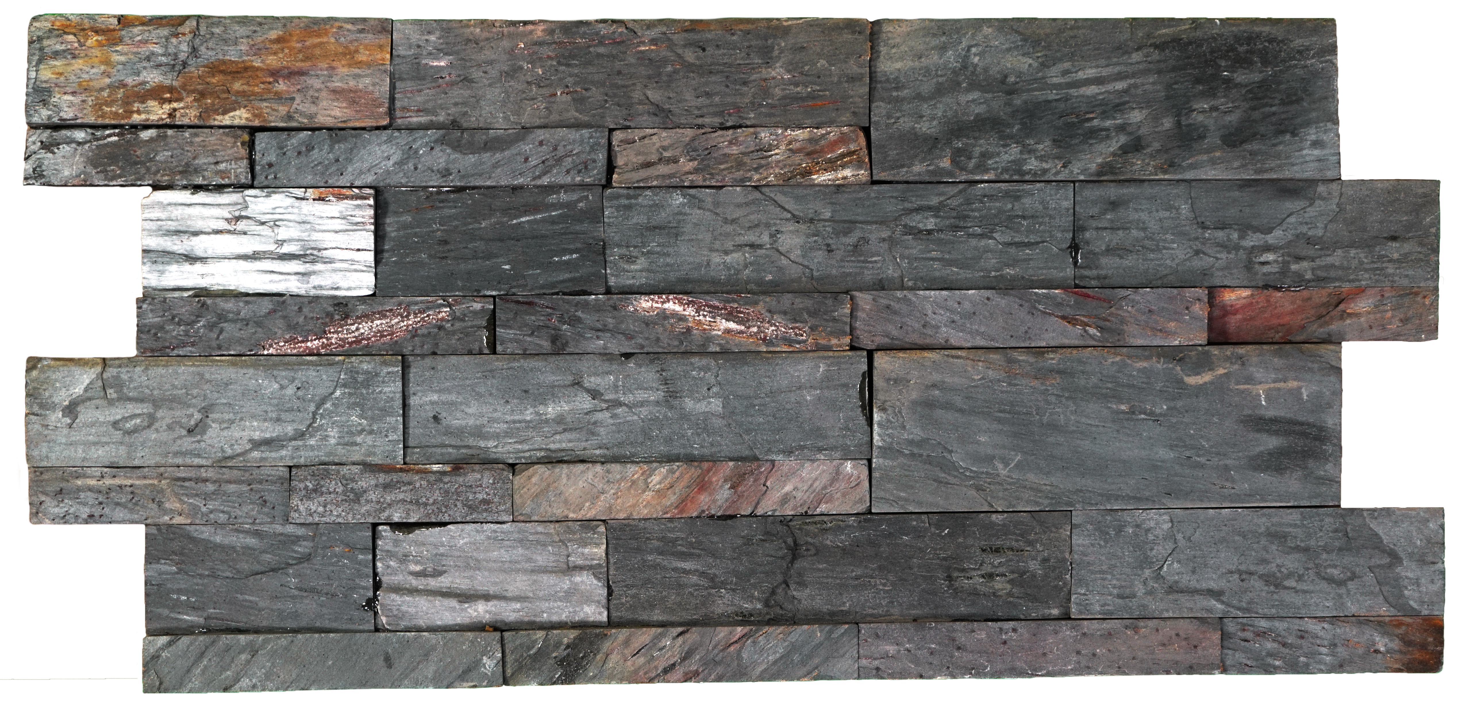 WL 00092 Dark Lavanzia 600 x 150 mm Natural Stone Wall Cladding |  Stone is a Natural Product, Please Expect Variation in Shades