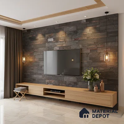 WL 00092 Dark Lavanzia 600 x 150 mm Natural Stone Wall Cladding |  Stone is a Natural Product, Please Expect Variation in Shades