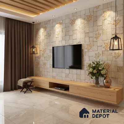 WL 00096 Golden Maple 300 x 300 mm Natural Stone Wall Cladding |  Stone is a Natural Product, Please Expect Variation in Shades