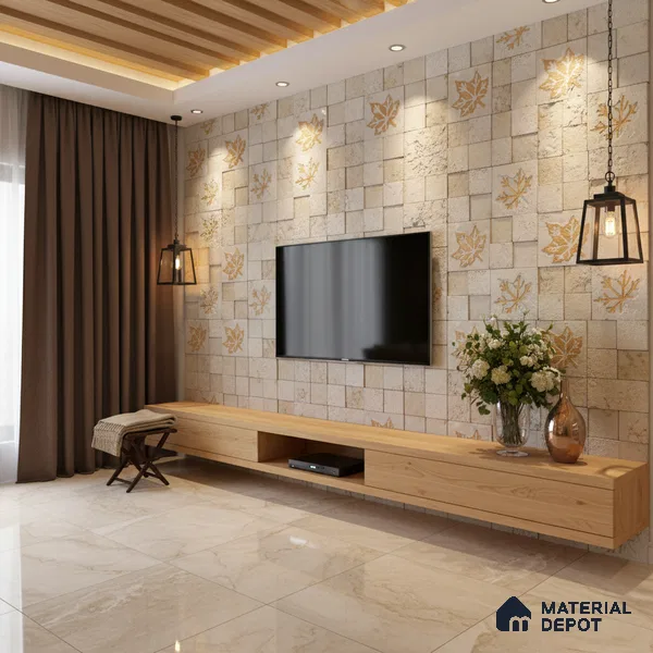 WL 00096 Golden Maple 300 x 300 mm Natural Stone Wall Cladding | Stone is a Natural Product, Please Expect Variation in Shades