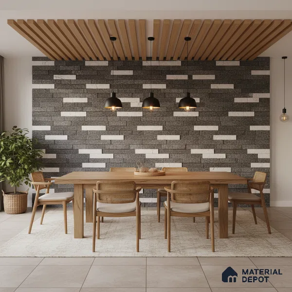 WL 00099 Ice Sparkle 600 x 150 mm Natural Stone Wall Cladding | Stone is a Natural Product, Please Expect Variation in Shades