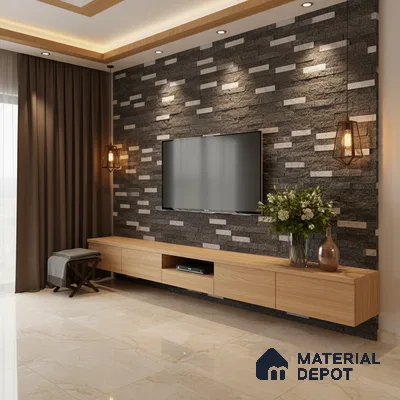 WL 00099 Ice Sparkle 600 x 150 mm Natural Stone Wall Cladding |  Stone is a Natural Product, Please Expect Variation in Shades