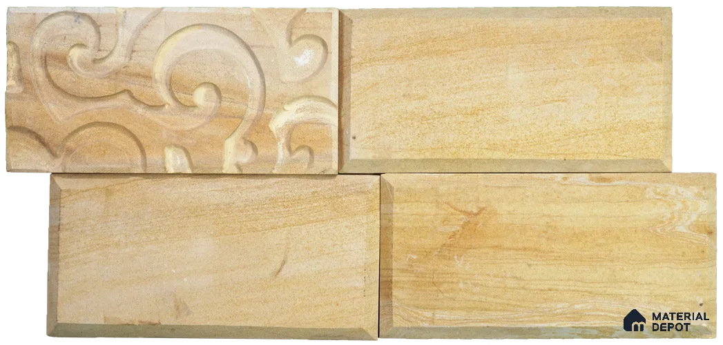 WL 00101 Island Oak 150 x 300 mm Natural Stone Wall Cladding | 1 Sq. Ft. = 2 Pieces | Stone is a Natural Product, Please Expect Variation in Shades