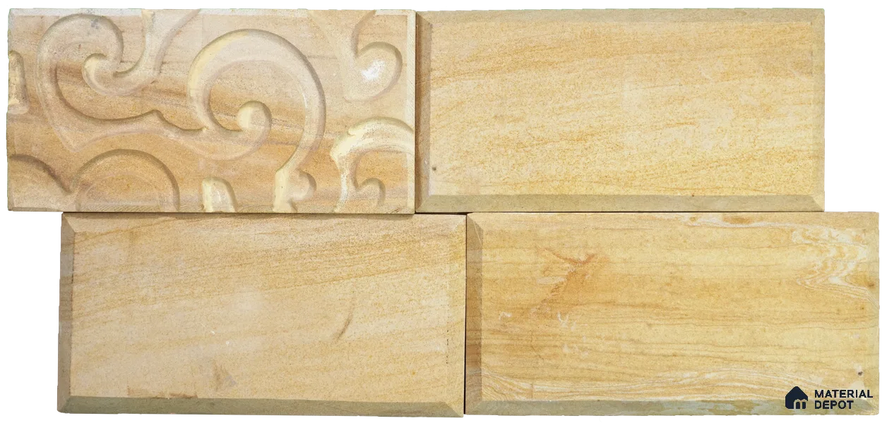 WL 00101 Island Oak 150 x 300 mm Natural Stone Wall Cladding | 1 Sq. Ft. = 2 Pieces | Stone is a Natural Product, Please Expect Variation in Shades