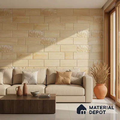 WL 00101 Island Oak 150 x 300 mm Natural Stone Wall Cladding | 1 Sq. Ft. = 2 Pieces |  Stone is a Natural Product, Please Expect Variation in Shades