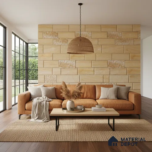 WL 00101 Island Oak 150 x 300 mm Natural Stone Wall Cladding | 1 Sq. Ft. = 2 Pieces | Stone is a Natural Product, Please Expect Variation in Shades
