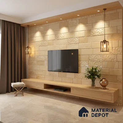 WL 00101 Island Oak 150 x 300 mm Natural Stone Wall Cladding | 1 Sq. Ft. = 2 Pieces |  Stone is a Natural Product, Please Expect Variation in Shades