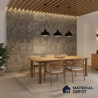 WL 00103 Jade Green Cladding Natural Stone Wall Cladding | Set Contains Mixed Sizes of 300x300, 300x150, 150x150 mm | Coverage Area 9 Sq. Ft. |  Stone is a Natural Product, Please Expect Variation in Shades