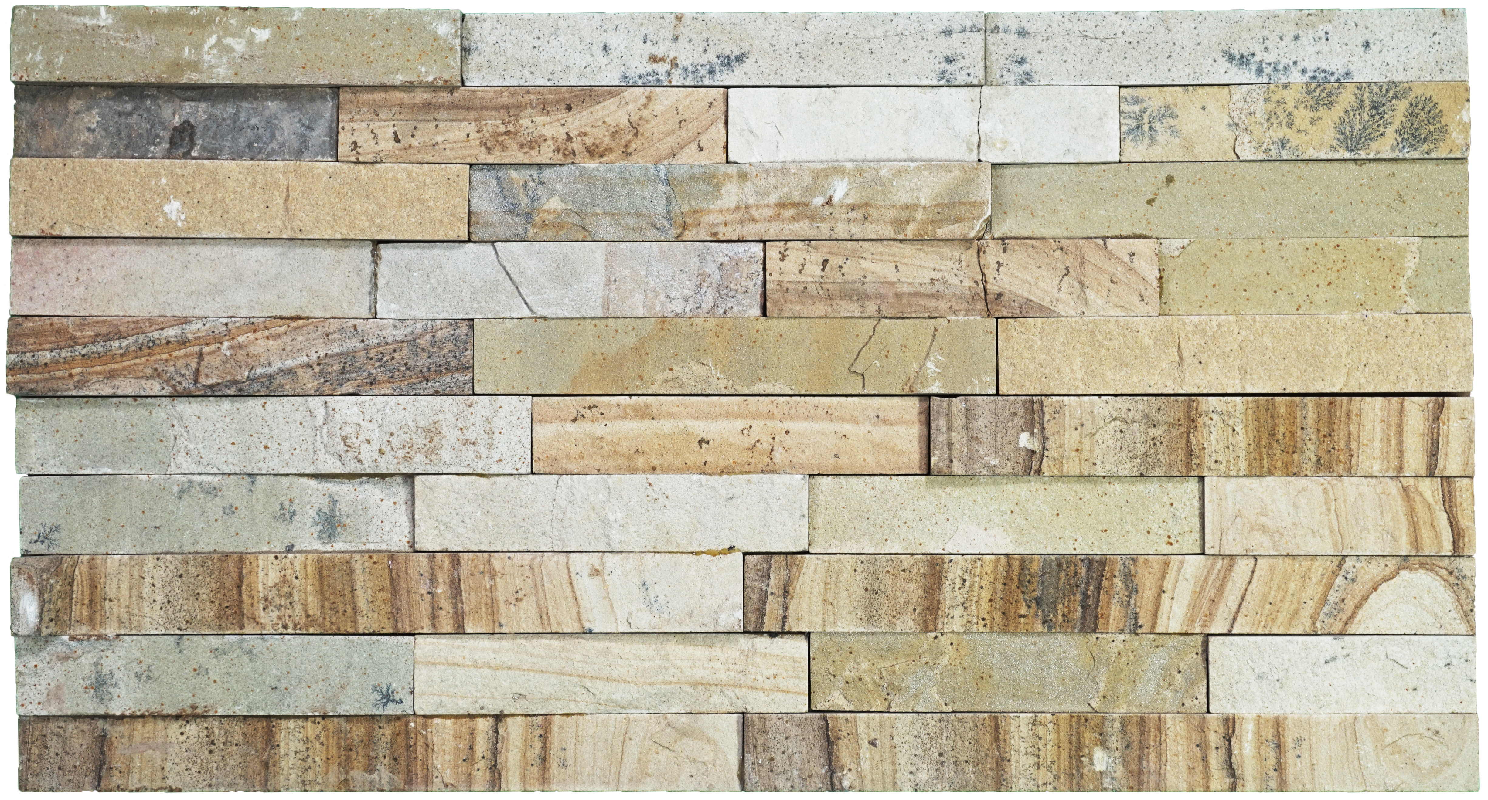 WL 00104 Mint Natural 600 x 150 mm Natural Stone Wall Cladding |  Stone is a Natural Product, Please Expect Variation in Shades