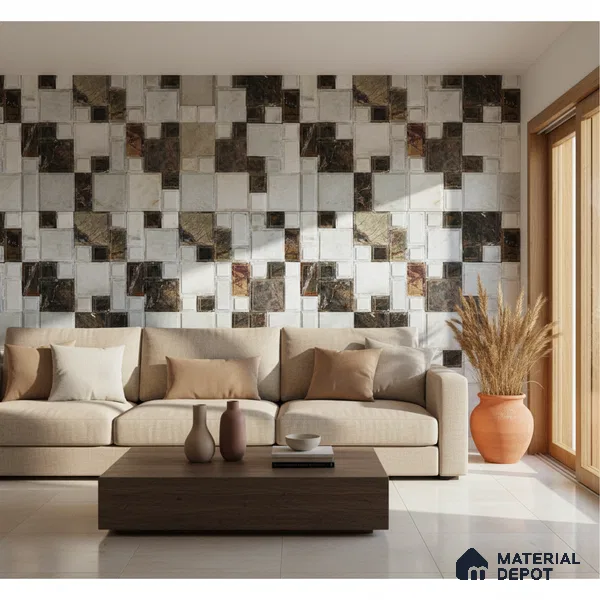 WL 00105 Mistic Crema 300 x 300 mm Natural Stone Wall Cladding | Stone is a Natural Product, Please Expect Variation in Shades
