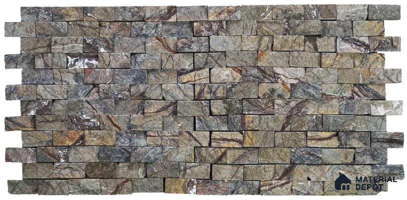 WL 00106 Mocha 300 x 300 mm Natural Stone Wall Cladding |  Stone is a Natural Product, Please Expect Variation in Shades