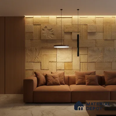 WL 00107 Maple 300 x 300 mm Natural Stone Wall Cladding |  Stone is a Natural Product, Please Expect Variation in Shades