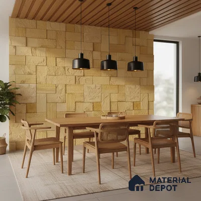 WL 00107 Maple 300 x 300 mm Natural Stone Wall Cladding |  Stone is a Natural Product, Please Expect Variation in Shades