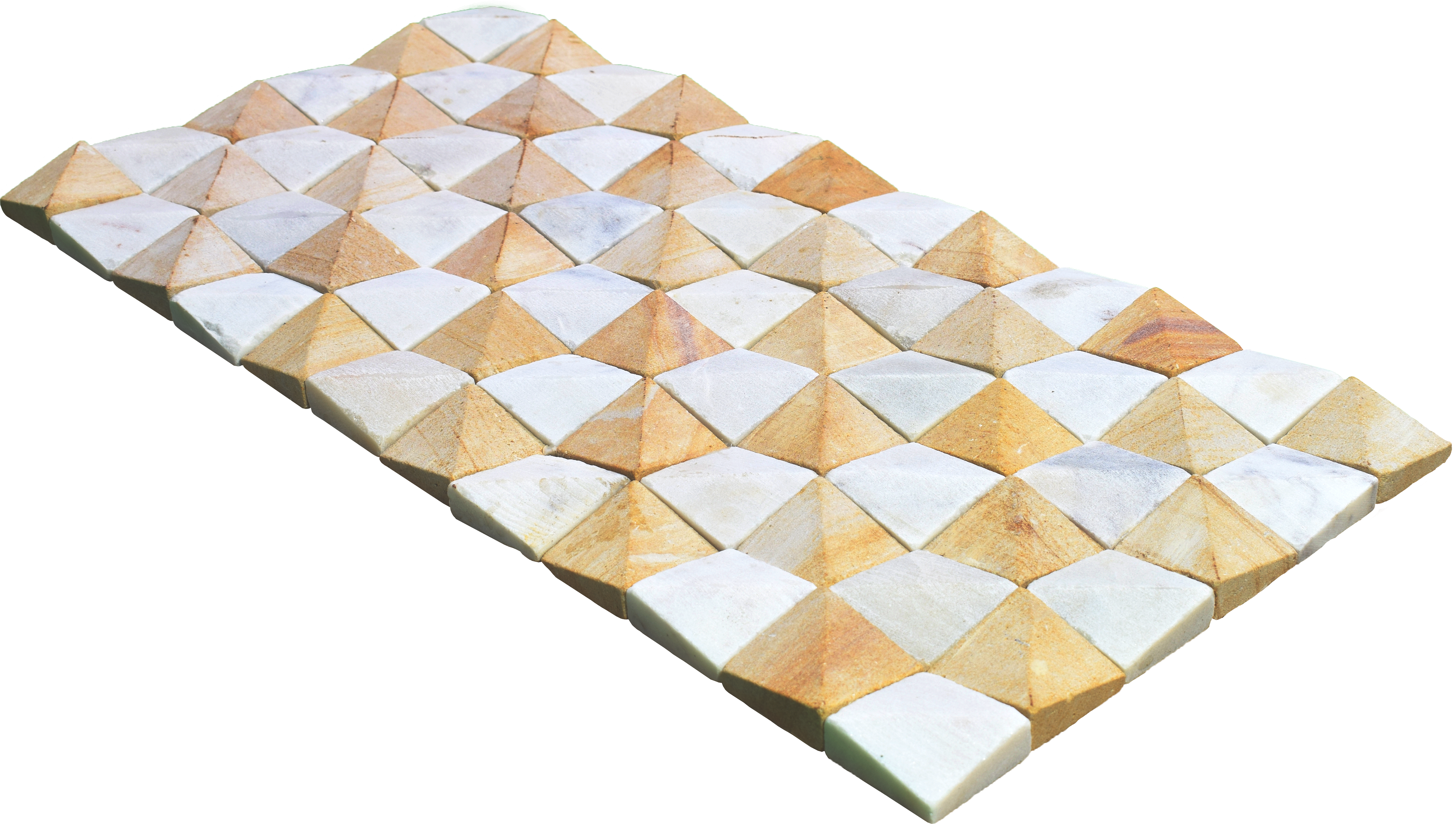 WL 00111 3D Oak 300 x 300 mm Natural Stone Wall Cladding |  Stone is a Natural Product, Please Expect Variation in Shades
