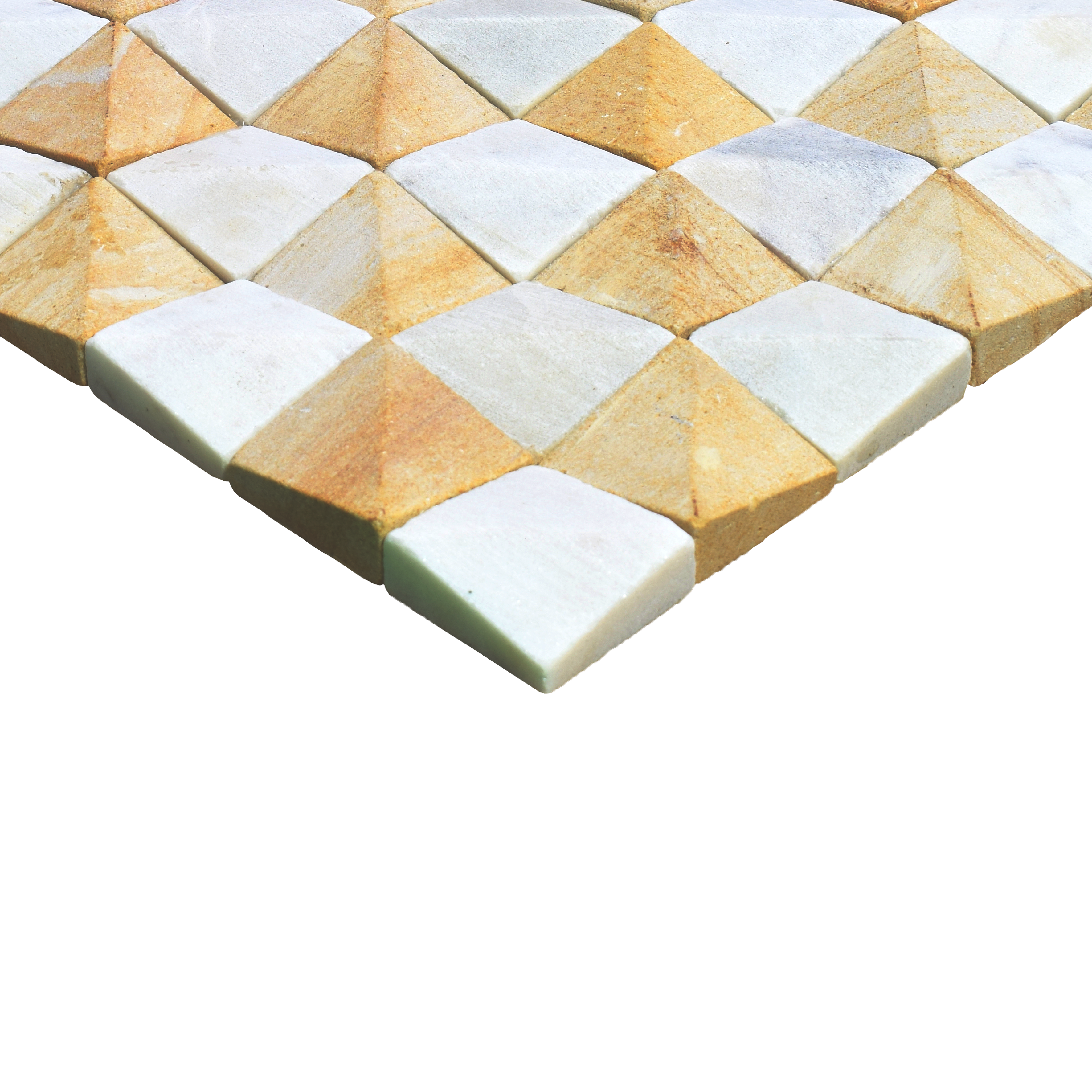 WL 00111 3D Oak 300 x 300 mm Natural Stone Wall Cladding |  Stone is a Natural Product, Please Expect Variation in Shades