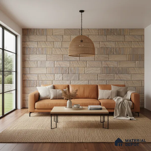 WL 00116 Rainbow 01 150 x 300 mm Natural Stone Wall Cladding | 1 Sq. Ft. = 2 Pieces |  Stone is a Natural Product, Please Expect Variation in Shades